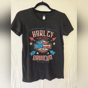 3/$25 Harley Davidson Steel City Patriotic Short Sleeve Tee Size Small